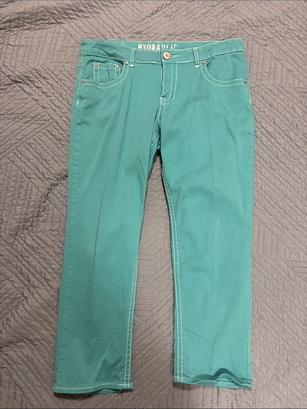 Hydraulic Women's Teal Straight-Leg Jeans